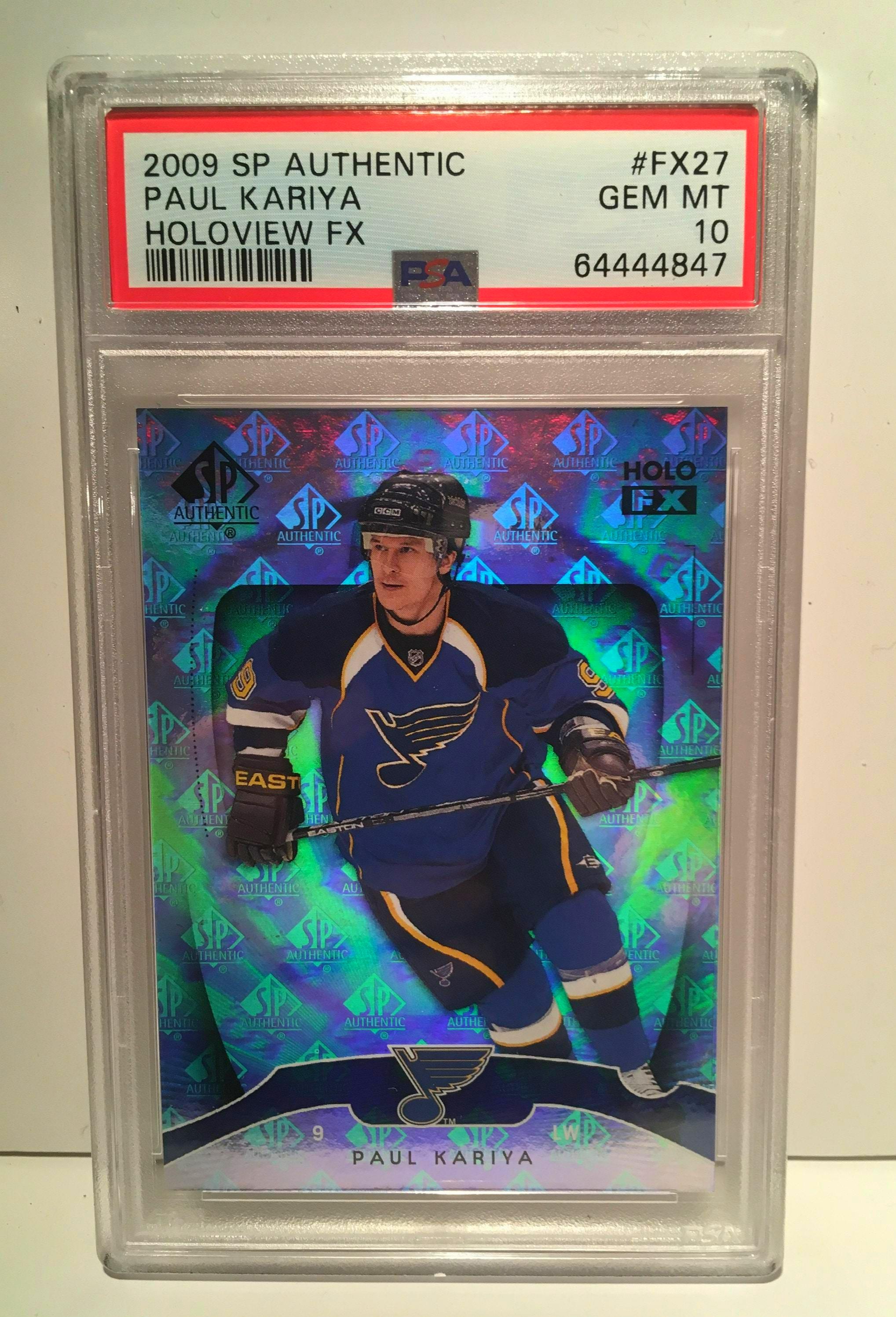 Paul Kariya 2009 SP Authentic Holoview FX - Hall of Fame - PSA 10 Gem Mint - Graded Encased
