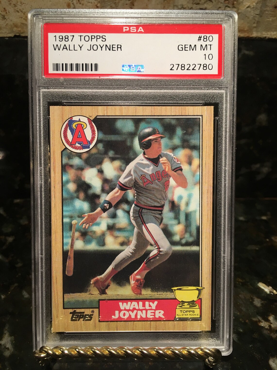 Wally Joyner 1987 Topps Rookie Card Graded Authenticated & Etsy