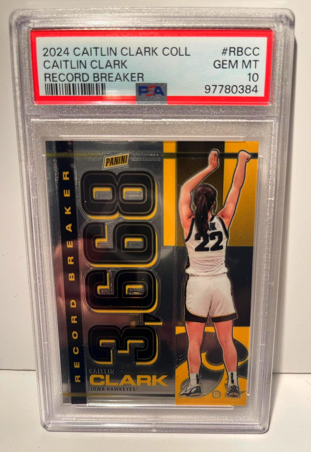 2024 Panini Caitlin Clark Collection Record Breaker PSA 10 #RBCC 