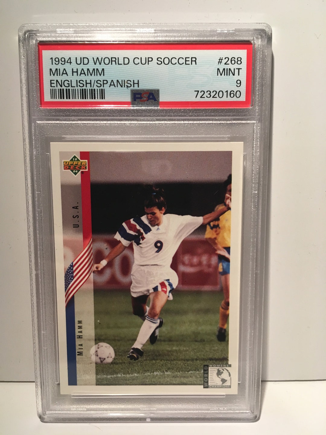Mia Hamm 1994 Upper Deck World Cup Soccer 268 English/spanish PSA 9 ...
