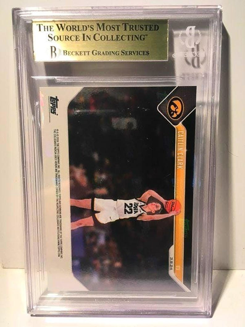 2023 Bowman U Now #63 Caitlin Clark "Breaks Curry's Single Season NCAA Three Point Record" BGs 10 Pristine Rookie Card - Graded Encased image 2