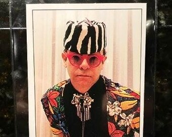 Elton John 1987 Panini Smash Hits Oversized Sticker Rare Mint Condition Unused