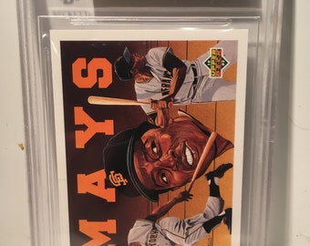 1993 Upper Deck Heroes Willie Mays #54 Checklist Beckett 9.5 Gem Mint RIP