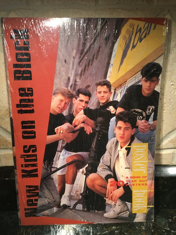 New Kids on the Block Vintage OOP Poster Book Sealed NEW 