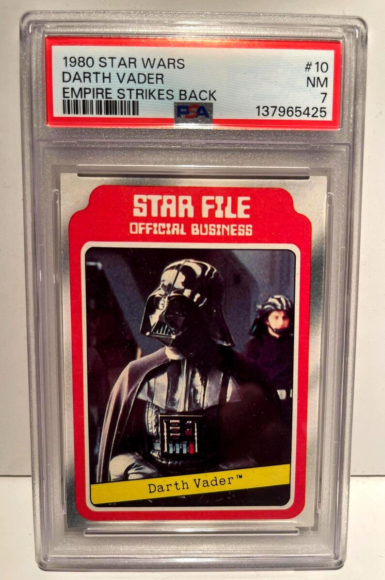 1980 Star Wars DARTH VADER Empire Strikes Back Star File PSA 7 Near ...