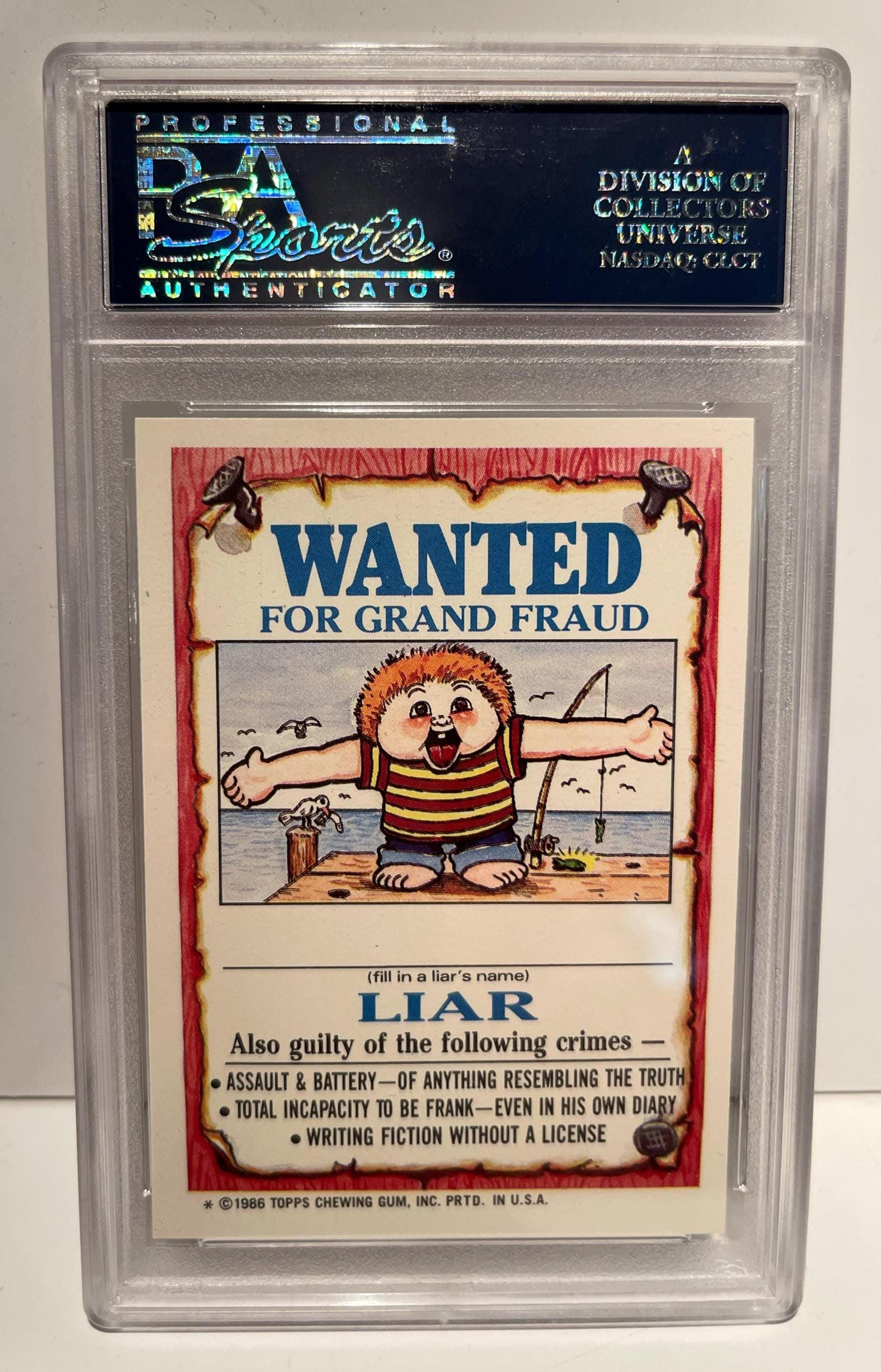 1986 Topps Garbage Pail Kids GPK Stickers #116b Berserk Kirk PSA 9