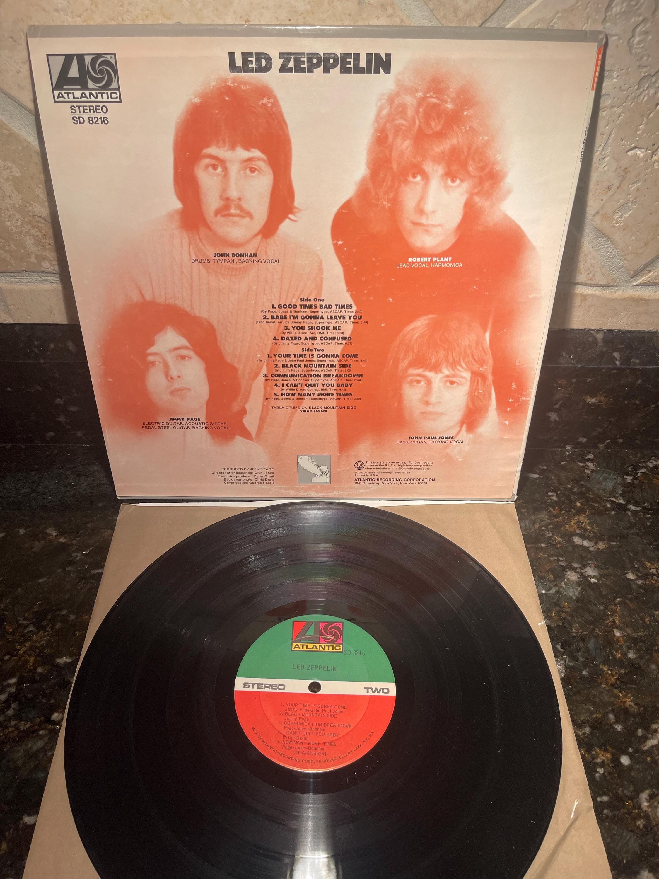 Led Zeppelin 1 Debut Record Vinyl LP Rock - Vintage Pressing - EX