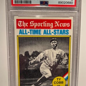 1976 Topps All Time All-Star TY COBB Tigers PSA 8 - Graded Encased
