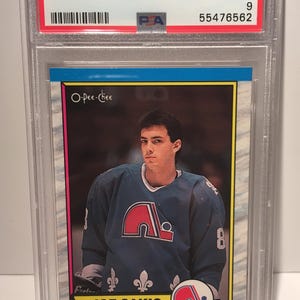 1989 OPC O Pee Chee Joe Sakic Rookie Card Rc Psa 9 - Quebec Hall of Fame - Lighthouse Logo