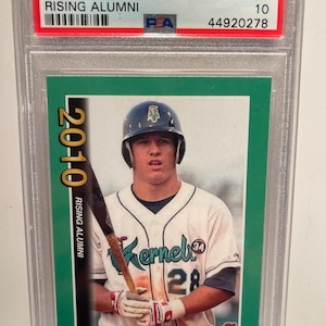 2010 Cedar Rapids Kernels Rising Alumni Mike Trout #3 PSA 10 Rookie Card Graded Encased image 1
