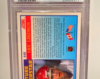 Eric Lindros 1990 Score Future Superstar Rookie Card PSA 10 Gem