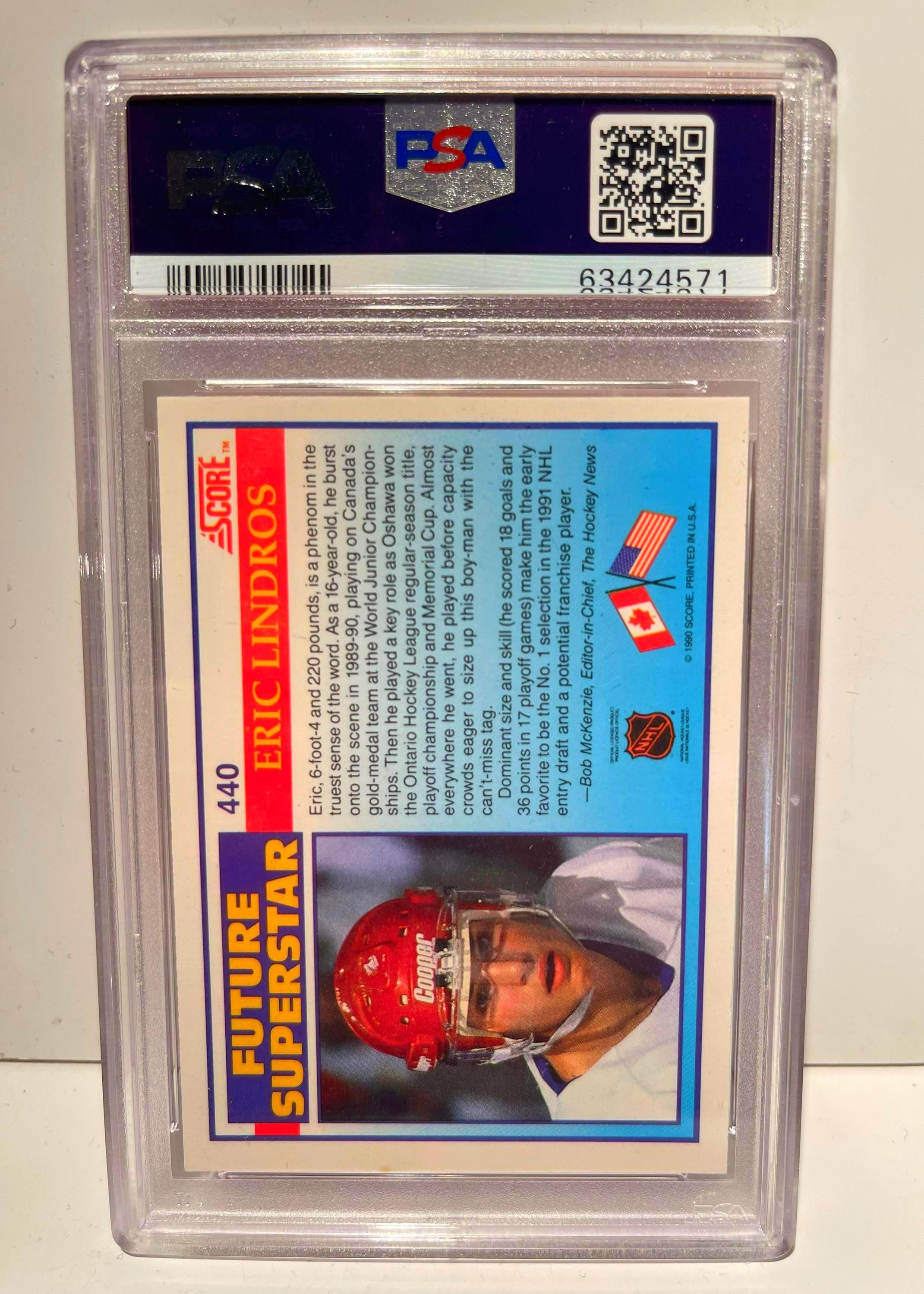 Eric Lindros 1990 Score Future Superstar Rookie Card PSA 10 Gem