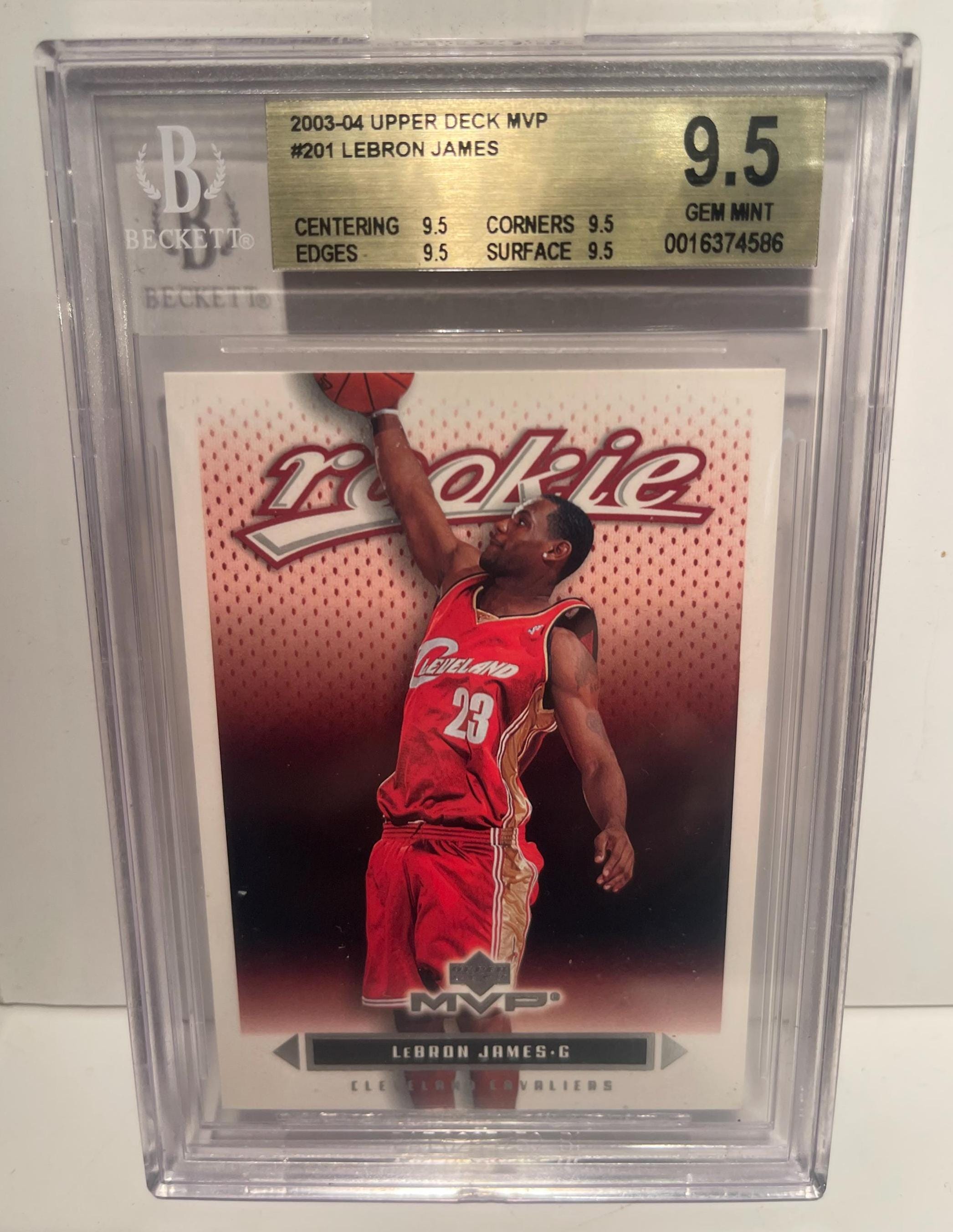 Lebron James 2003 Upper Deck MVP Beckett BGS 9.5 Gem Mint ROOKIE