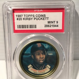 Kirby Puckett 1987 Topps Coins PSA 9 - HOF Mint Twins Legend Encased Graded