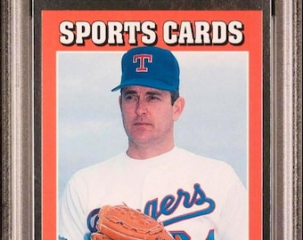 Nolan Ryan 1991 Sports Cards News #1 Hand Cut PSA 10 Gem Mint MLB Legend Graded Encased Texas Rangers