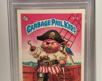1985 GARBAGE Pail Kids "Jolly Roger" - Graded and Encased - PSA 9 Mint!