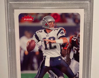 Tom Brady 2006 Fleer PSA 10 Raro Encapsulado Calificado Autenticado GOAT
