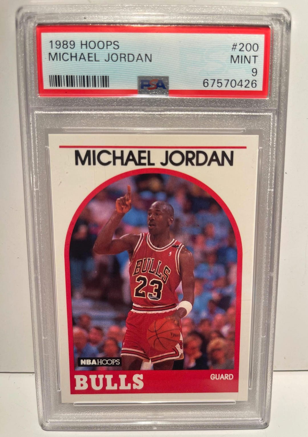 マイケル・ジョーダン コレクターズピンセット 1989 Hoops Michael Jordan Chicago Bulls PSA 9 Mint Hall of Famer