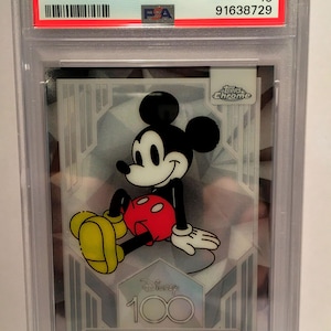 2023 Topps Chrome Disney 100 Mickey Mouse #1 PSA 10 Rare Encased Graded