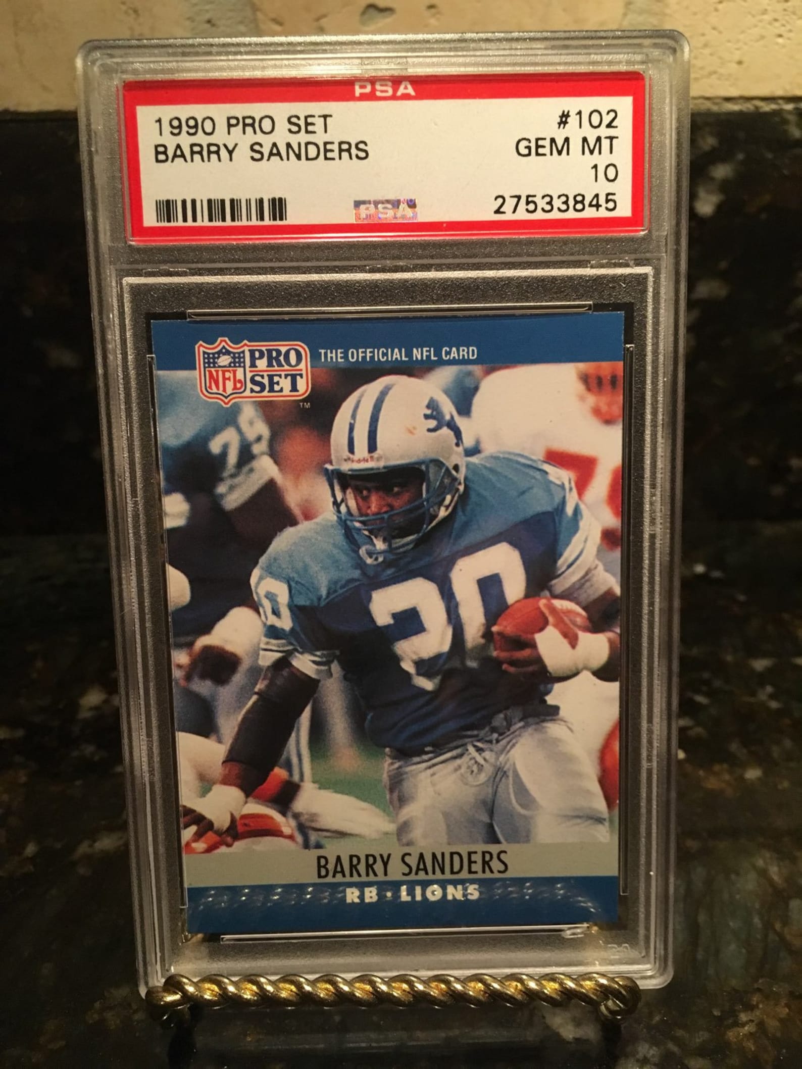 Barry Sanders 1990 Pro Set PSA 10 Gem Mint Etsy