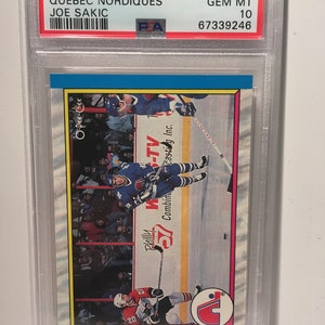 1989 OPC O Pee Chee Joe Sakic Rookie Card Rc Psa 10 - Quebec Hall of Fame - Lighthouse Logo