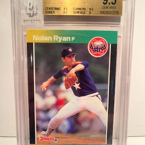 Nolan Ryan 1989 Donruss Baseball Astros Beckett BGS 9.5 Gem Mint Graded Encased
