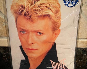 Programa del libro de la gira de conciertos "Serious Moonlight" de David Bowie - NOS sellado