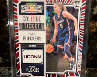 2024 Connecticut NIL Paige Bueckers Contenders Ticket Red White Blue #27 Rookie Card Mint!
