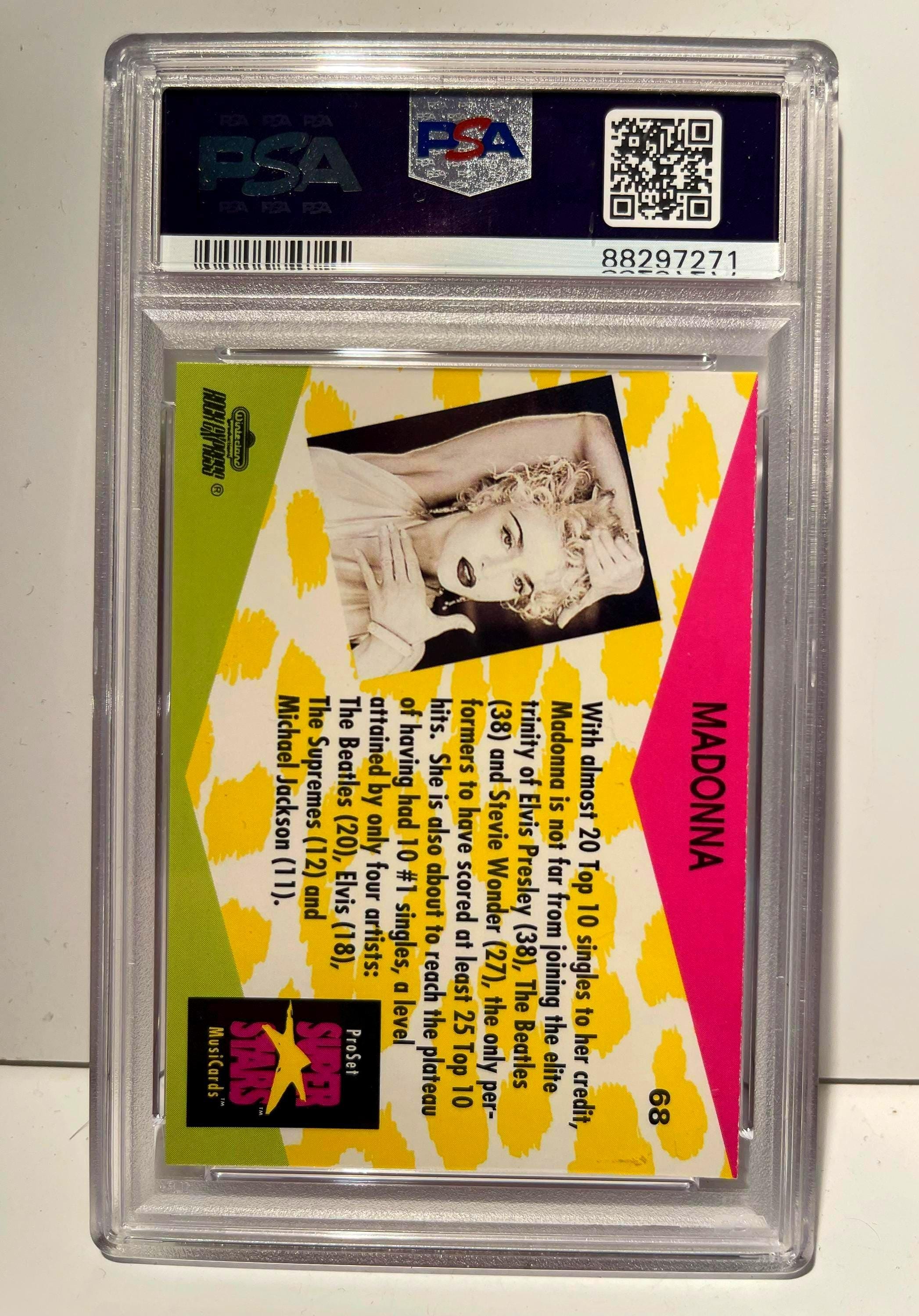 1991 Proset Superstars Musicards Madonna #68 PSA 10 Population 9