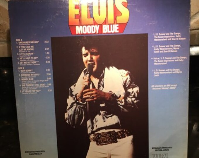 Elvis moody Blue LP Vinyl Record Vintage Pressing Free Shipping Etsy