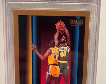 Tarjeta de novato de Shawn Kemp de Skybox de 1990 PSA 10 Sonics - Encapsulada y calificada