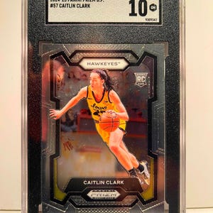 2024 Panini Prizm Draft Picks - Caitlin Clark #57 Rookie Card SGC 10 Gem Mint Encased Graded