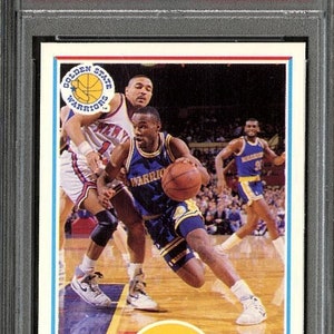 1990 Fleer Tim Hardaway RC WARRIORS Hall of Famer PSA 10