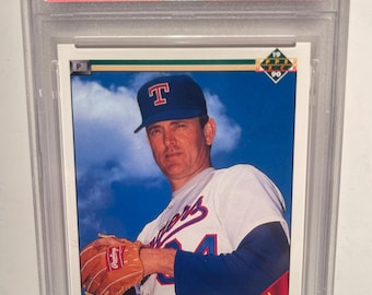 1990 Upper Deck Nolan Ryan #734 300 Win Stripe PSA 9 Graded Encase