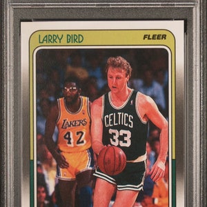 Larry Bird 1988 Fleer Vintage Basketball Trading Card - PSA 9 Mint - Graded Encased