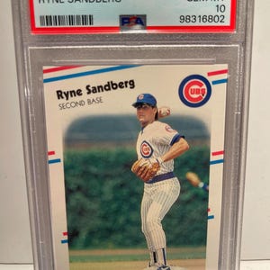 1988 Fleer Ryne Sandberg #431 PSA 10 Cubs- Graded/Encased & Authenticated