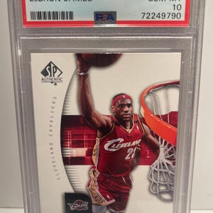 2005 SP Authentic #14 LeBron James PSA 10 GOAT - Graded Encased