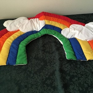 Rainbow Fabric Wall Hanging Vintage - Excellent Condition - 40+ years old