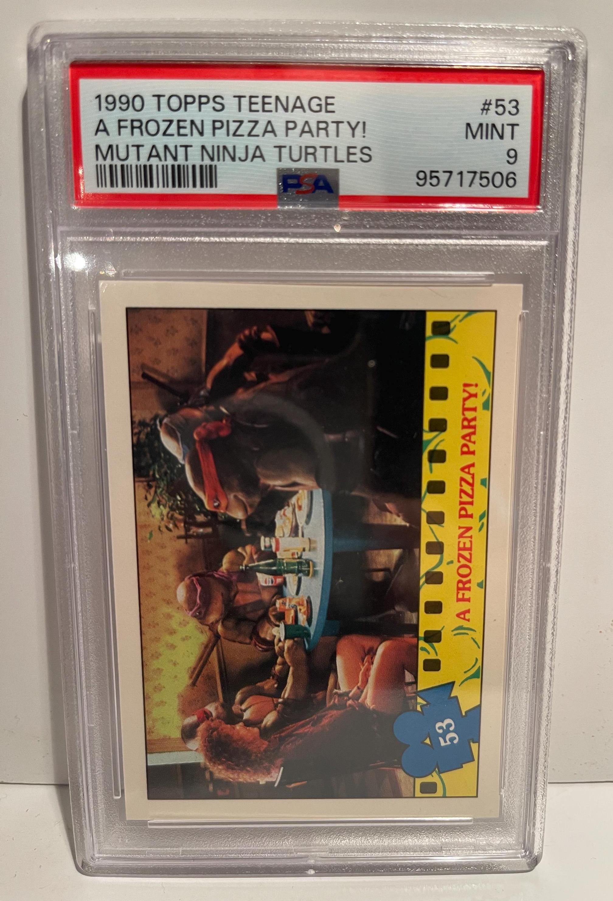 1990 Topps Teenage Mutant Ninja Turtles A Frozen Pizza Party #53 PSA 9 - Graded Encased