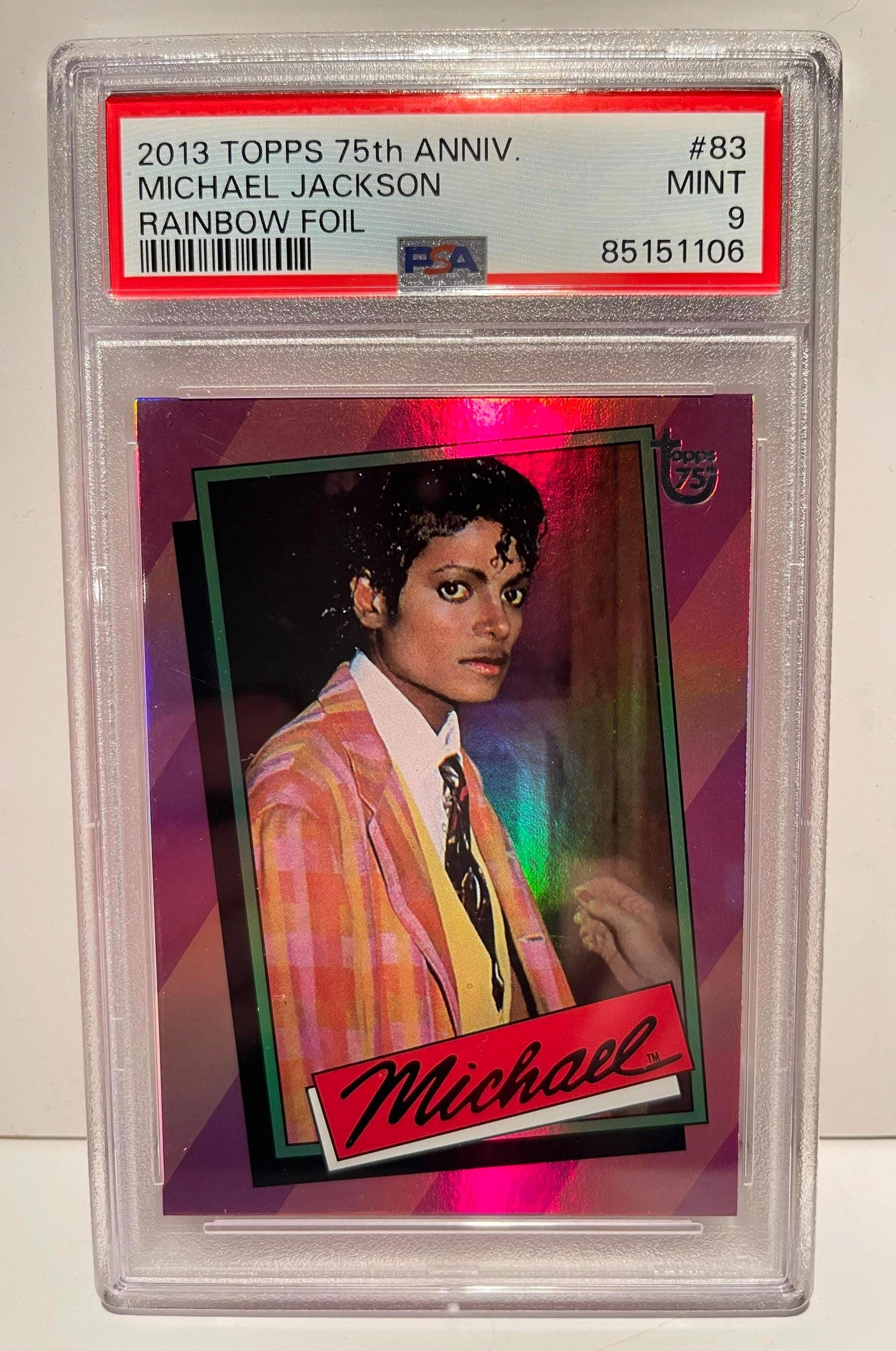 2013 Topps 75th Anniversary Michael Jackson Rainbow Foil #83 PSA 9