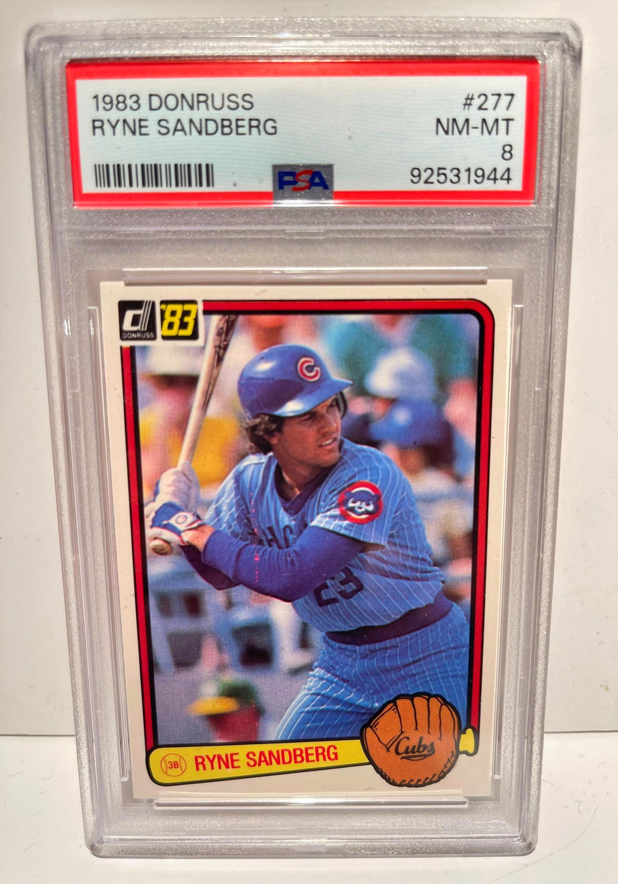 1983 Donruss Ryne Sandberg #83 PSA 8 ROOKIE CARD - Graded Encased 