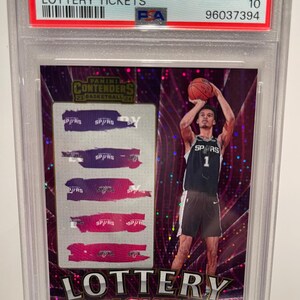 2023 Panini Contenders Lottery Tickets #1 VICTOR WEMBANYAMA Rookie PSA 10 Gem Mint! Graded Encased