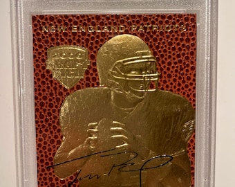 2006 Merrick Mint "Feel The Game" Gold Tom Brady PSA 9 Mint - Encased Graded
