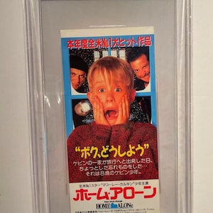1990 Home Alone Culkin Japanese Movie Theatre Ticket Stub Beckett Graded Encased BGS 8