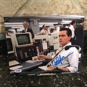 Charlie Sheen - Wall Street 1987 - Signed 8x10 Photo Autographed - Coa - Authenticated by PSA - Vintage