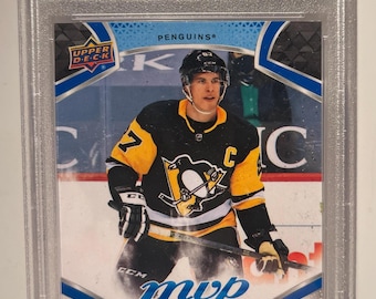 Sidney Crosby 2021 Upper Deck MVP Blue PSA 10 Graded Encased Penguins Legend