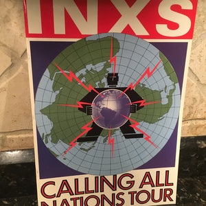 INXS - &quot;Calling All Nations&quot; Tour Book Program 1987-88 - Vintage Rare Near Mint Condition - Michael Hutchence! &quot;