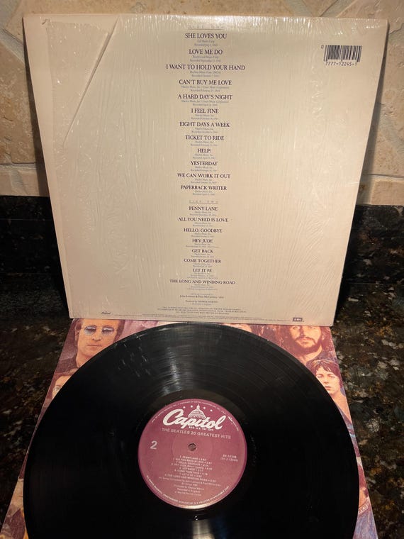 Beatles 20 Greatest Hits Vinyl Record LP - Lennon Harrison