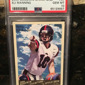 2009 Goodwin Champions Eli Manning PSA 10 Rare Gem Grade Giants - Encased Graded