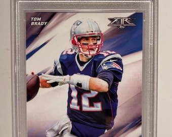 Tom Brady 2015 Topps Fire PSA 10 Raro Encapsulado Calificado Autenticado GOAT